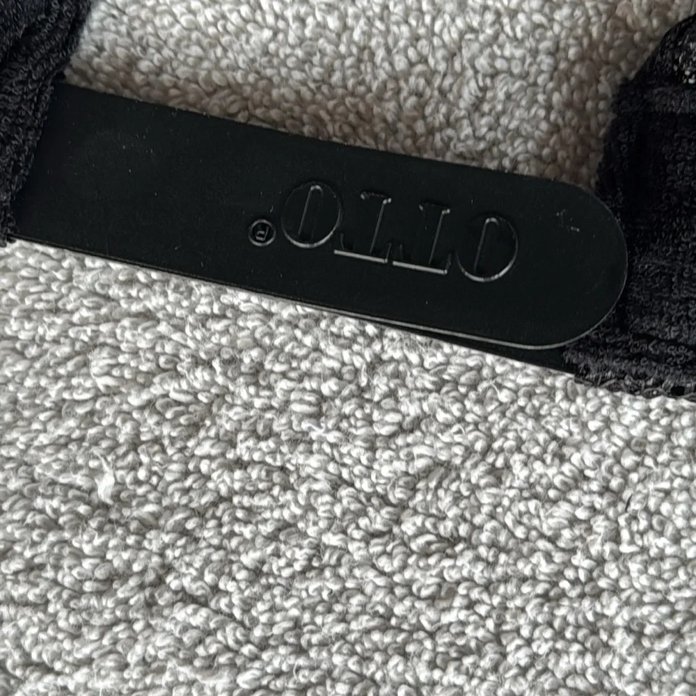 OTTO LWM Black Hat with serape lettering Multicolor mesh back adjustable closure